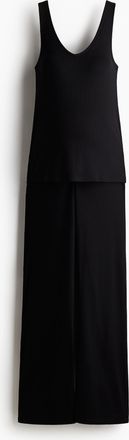 H&M MAMA Before & After Gerippter Zweiteiler - Schwarz