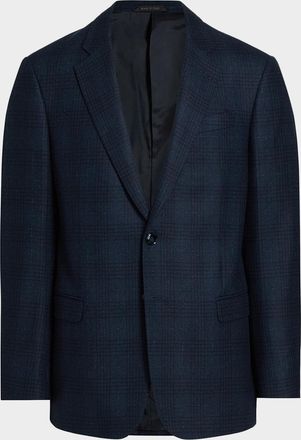 Giorgio Armani Men & apos;s Wool and Cashmere Soft Check Sport Coat