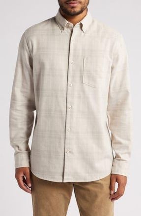 Nordstrom Dave Plaid Button-Down Shirt in Grey Owl Dave Plaid at Nordstrom Rack, Size Large