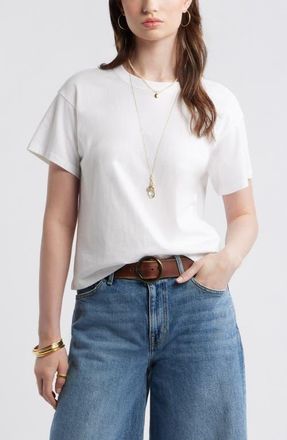 Treasure & Bond Favorite Cotton T-Shirt in White at Nordstrom, Size Xx-Small