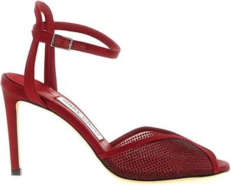Jimmy Choo London Red Ankle Strap Pumps