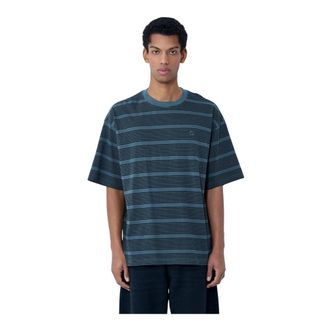 Carhartt Work in Progress Gestreept katoenen jersey T-shirt - Heren - T-shirts - Grijs - XL - Katoen - Tops