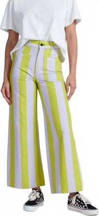 ASKK NY Cropped Sailor Wide-Leg Pants In Franken Stripe