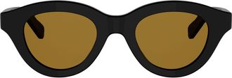 Celine Triomphe 47mm Small Pantos Sunglasses in Shiny Black /Roviex at Nordstrom