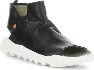 Softinos Wish Platform Wedge Sandal in 000 Black Smooth Lea at Nordstrom, Size 10-10.5Us