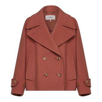 Chlo&eacute; Double-Breasted Jacket - female - Chlo&eacute; - Light Jackets - Brown - XS - Jackets
