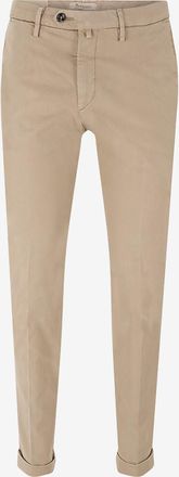 Bsettecento Slim-Fit-Chinohose aus Baumwoll- und Seidenmix