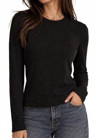 Michael Stars Sydney Tahoe Jersey Long Sleeve Crew Tee In Black