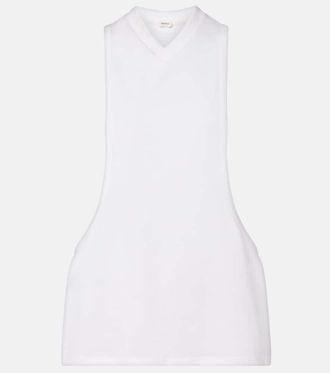 Versace Cotton-blend jersey tank top
