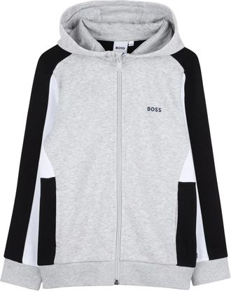 HUGO BOSS Logo Print Zip Up Top