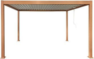 VENTE-UNIQUE.COM P&eacute;rgola independiente aluminio color natural oscuro