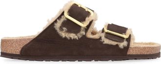 Birkenstock Fur Gevoerde Shearling Slippers - Heren - Sandalen - Bruin - 43 EU - Schoenen