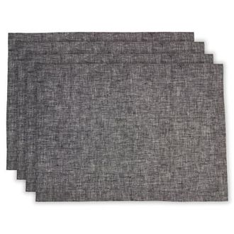 Solino Home Linen Placemats - Athena, 14 x 19 in Chambray Black at Nordstrom, Size Medium