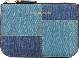 Comme Des Gar&ccedil;ons Womens Wallet With Denim Patchwork Blue Lambskin Leather & Purses