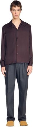 Sandro Floaty shirt in Chocolate at Nordstrom, Size Xx-Large