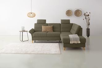 HOME AFFAIRE Ecksofa »Westerland L-Form« Federkern-Polsterung, wahlweise mit Bettfunktion, Bettkasten