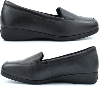 Generic Womens Leather Shoes Size 5 Girls School Shoes Womens Casual Shoe Size 6 Ladies Slip On Shoe Lightweight Comfort Wedge Heels Low Wedge Heel Genuine Le