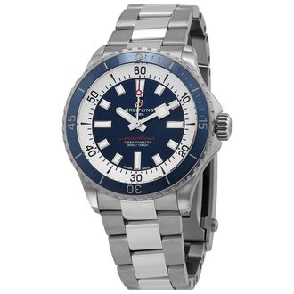 Breitling Pre-owned Breitling Superocean Automatic Chronometer Blue Dial Mens Watch A17375E71C1A1