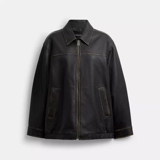Coach Loved Oversized Leather Jacket