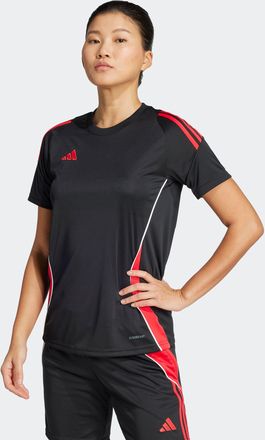 adidas Fussballtrikot ADIDAS PERFORMANCE TIRO 24 TRIKOT, Damen, Gr. XS, schwarz (schwarz, pure ruby), Obermaterial: 100% Polyester, Rundhals, Trikots Fussbal