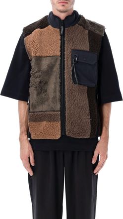 And Wander Mix Boa Patchwork Vest