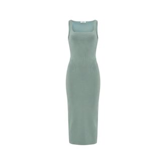 Alaia Fitted Knitted Dress - Dames - Jurken - Groen - Maat: XS Zijde