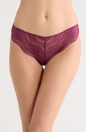 Etam Audace Lace Thong in Plum at Nordstrom Rack, Size X-Small