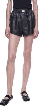 Maison Margiela Crackled Faux Leather Shorts