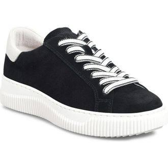 S&ouml;fft Frazier II Platform Sneaker in Black/Off White at Nordstrom, Size 6.5