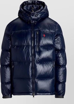 Ralph Lauren hooded quilted bomber jacket zip pockets