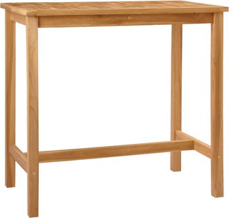 vidaXL Mesa De Bar Natural 110 X 60 X 105 Cm Teak S&oacute;lido Vidaxl