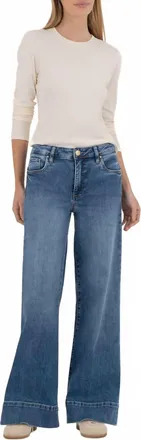 Kut from the Kloth Maya High Rise Wide Leg Jeans In Amuse Wash
