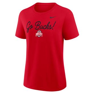 Nike Ohio State Script Mantra Logo Nike Womens College T-Shirt in Red | 01K965NOH-VVT