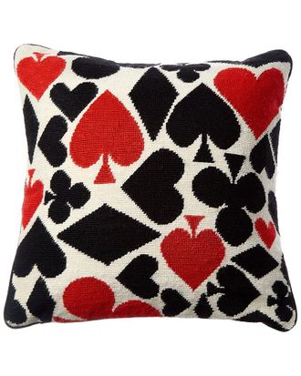 Jonathan Adler Us Kit Dealers Choice Full Deck Needlepoint Pillow