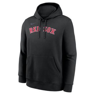 Nike Boston Red Sox Club Nike Mens MLB Pullover Hoodie in Black | NKDK00ABQ-TXY