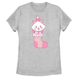 The Aristocats Womens Aristocats Marie Christmas Stocking Graphic T-Shirt in Athletic Heather at Nordstrom, Size X-Large