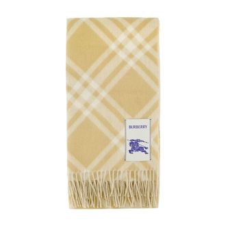 Burberry Check Alpaca Wool Sjaal - Dames - Accessoires - Beige - Maat: ONE Size Wol