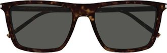 Saint Laurent Grey Rectangular Mens Sunglasses SL 668 002 56