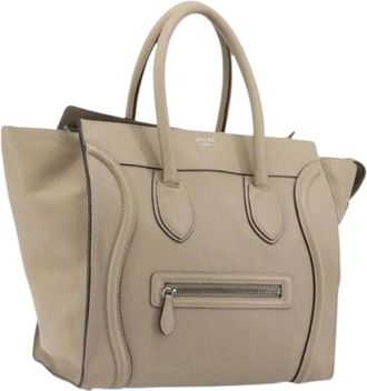 Celine Bolso Tote Vintage Pre-owned - Pre-owned - Mujer - Beige - ONE SIZE