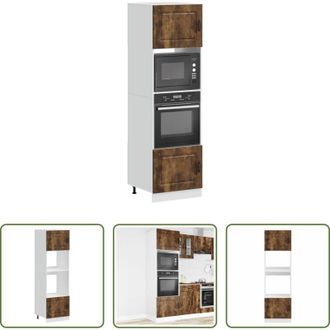 vidaXL vidaXL Armadi in legno - Armadi Forno 2 pz Kalmar Rovere Fumo in Legno Multistrato