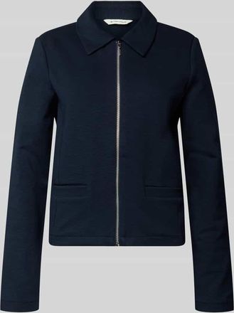 Tom Tailor Regular Fit Kurzblazer aus Baumwoll-Mix in Marine, Gr&ouml;&szlig;e XXXL