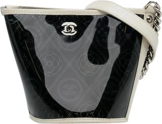 Chanel Pre-owned Camellia Bucket Bag - Dames - Vintage Tas - Zwart - ONE Size - Leer - Vintage