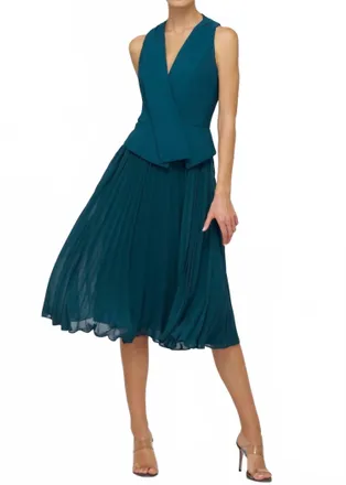 Kay Unger Orella Midi Dress In Ink