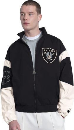 Starter Mens Starter Black Las Vegas Raiders The Gust Full-Zip Hoodie at Nordstrom, Size Xxx-Large