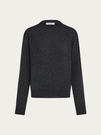 Ferragamo Women Long sleeve knitted top with ribbon detail Grey