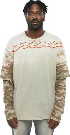 Diesel Grey Camo Print T-Shirt