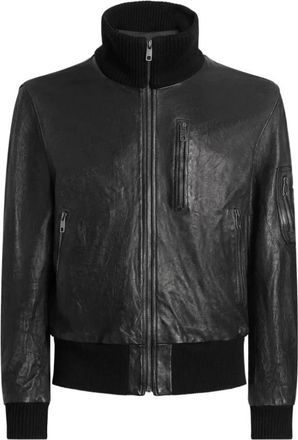 Dolce & Gabbana Giubbino in nappa effetto invecchiato - Heren - Bomber jackets - Zwart - L - Leer - Jassen