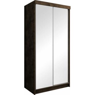 Mirjan24 Mobilier1 - Armario Dover 102, Fresno Oscuro, 200x100x62cm, Puertas De Armario: Correderas, N&uacute;mero De Estantes: 0, Led