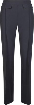 Elisabetta Franchi High Waist Pleated Flap E Trousers