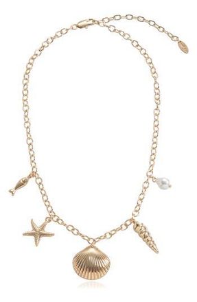 Ettika Seaside Treasures Charm Necklace in Gold at Nordstrom Rack